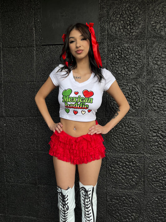 Mexican baddie cropped tee